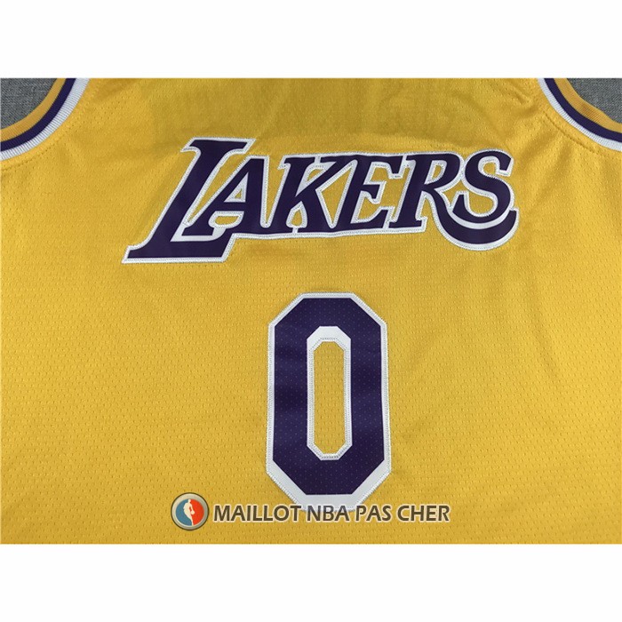 Maillot Los Angeles Lakers Russell Westbrook NO 0 Icon 2020 Jaune